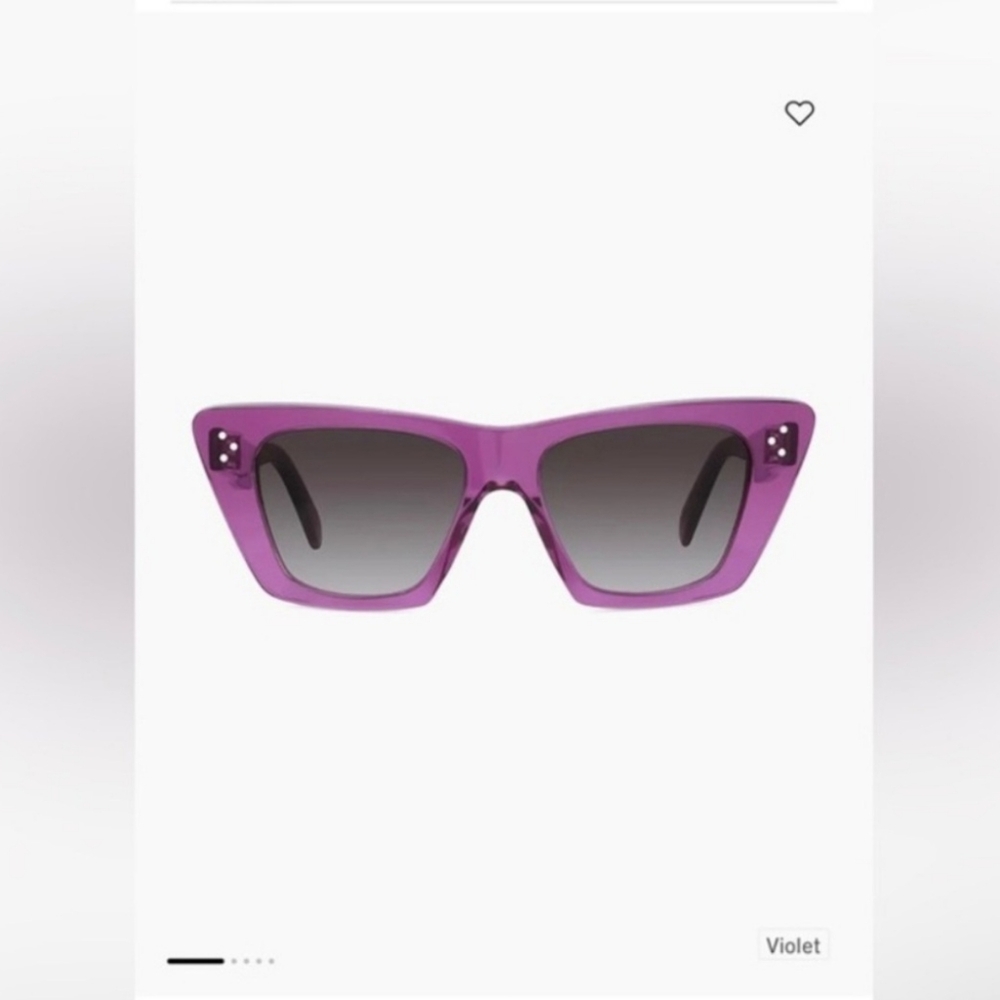Celine Purple Cat-Eye Sunglasses - Picture 3 of 11